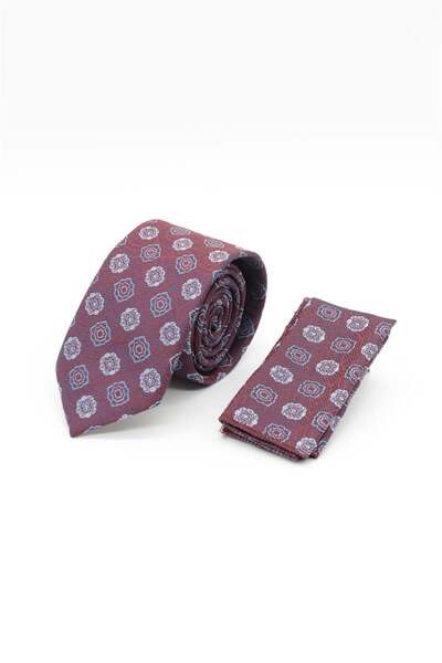 İmza Burgundy Patterned 6 cm Tie