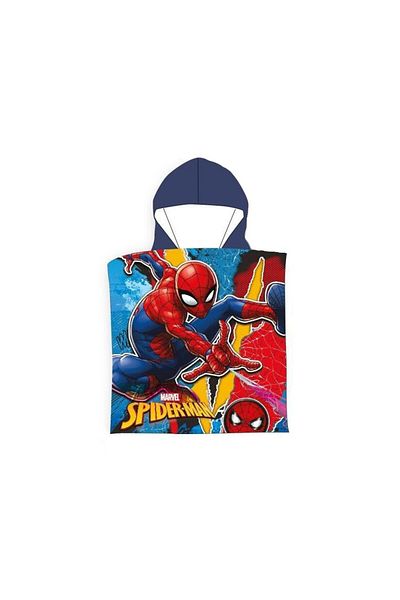 SPIDERMAN Children's bath towel, poncho type, 100% cotton, multicolor, 55x110 cm, So fun, Spiderman