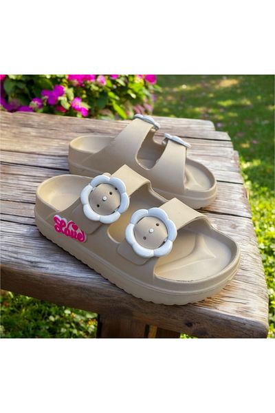 Hızlı Al Beach Sea Pool Garden Use Suitable Girl's Slippers. Girl's Slippers with Adjustable Buckle