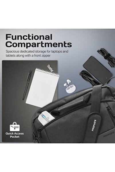 Promate Satchel-MB 15.6-inch Laptop Bag