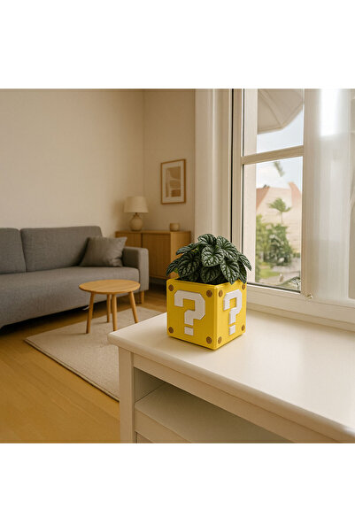Fibrika Store Super Mario Soru İşareti Saksı