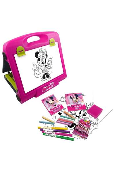 ideal STORE Tablita pentru desenat 2 in 1 IDL, Princess Minnie, 30 Piese, Dezvolta dexteritatea manuala a copilu