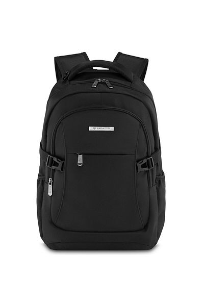 zagatto Rucsac școlar unisex, negru, buzunar pentru laptop de 17”, impermeabil, 5 compartimente, ZG865