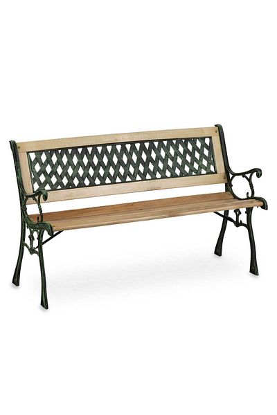 ideal STORE idealSTORE Garden Collections Garden Bench, Size 124 x 74 x 43 cm, Strong Steel Frame