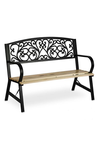 ideal STORE idealSTORE Garden Collections Garden Bench, Size 122 x 88 x 55 cm, Strong Steel Frame