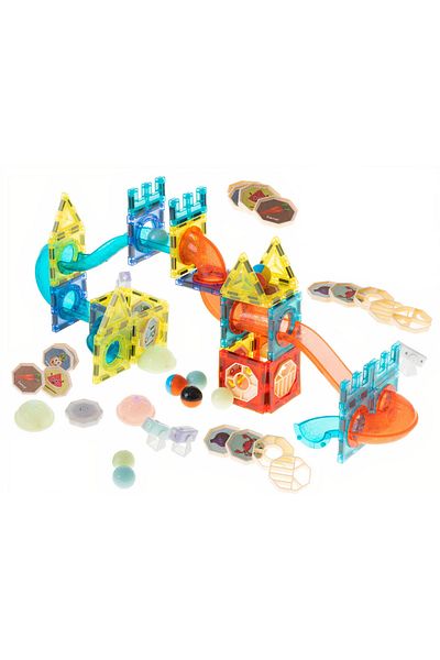 ideal STORE Perfect Skills Kids IdealStore Construction Set, Luminous Magnetic Blocks, Package Size 31 X