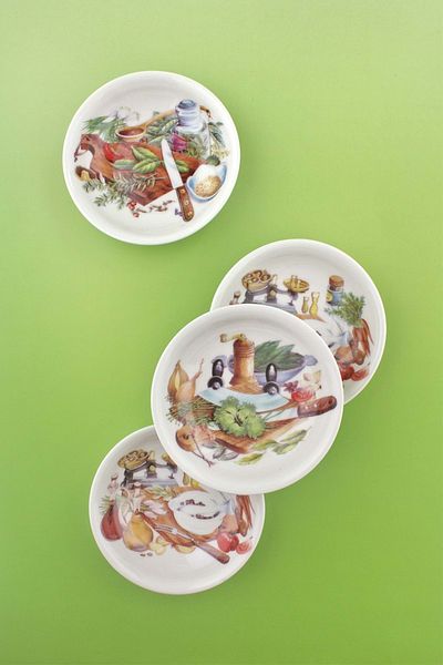 Bursa Porselen Dekor Breakfast 4 Pieces Porcelain Snack Bowl