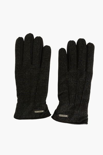 Corneliani Wool And Leather Gloves
