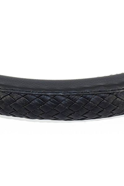 ideal STORE Husa volan IdealSTORE FX98 din imitatie de piele neagra impletita ,marime M 37-39 cm