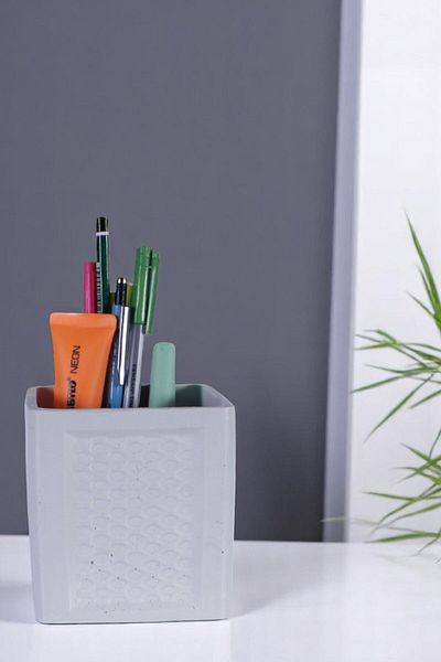 Evene Θήκη για στυλό Επιτραπέζια θήκη για στυλό Organizer Θήκη για στυλό Λευκό Χρώμα Μοντέλο 86