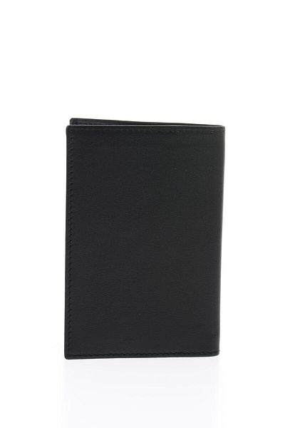 Corneliani Solid Color Leather Card Holder