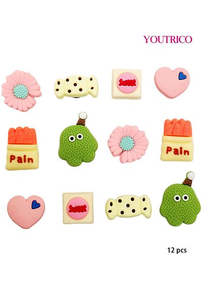 Youtrico 12pcs Summer Kawaii Jibbitz Charms For Crocs - Slipper Ornament