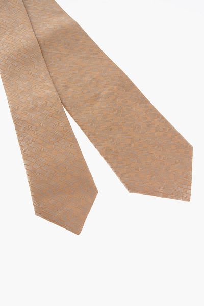 Corneliani Solid Color Silk Tie With Adjustable Collar