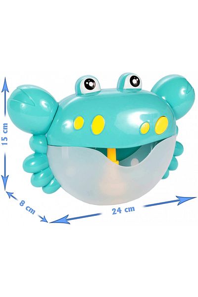 ideal STORE Jucarie de baie Bubble Krab Blue ideaSTORE, Efecte sonore, Dimensiuni 24 x 8 x 15 cm, Include ventuz