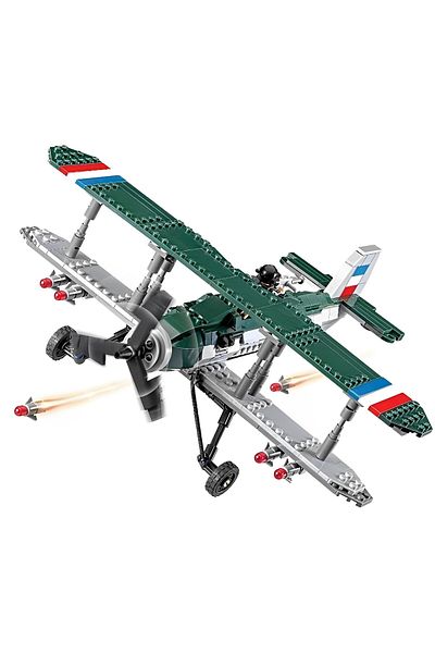 ideal STORE idealSTORE The Army Plane Building Set, Equipped with 402 military-themed elements, Practice ab