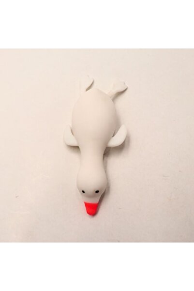 dalimag Jucarie Squeeze, model rata, antistres, pentru copii, alb, 13 cm
