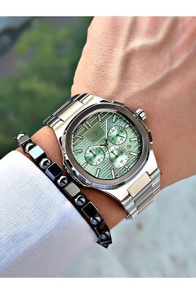 Bentini Men's Wrist Watch – Functional, Steel Band, Waterproof, 2-Year Warranty