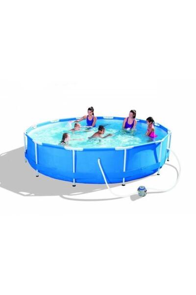 ideal STORE FAMILY idealSTORE metal frame swimming pool, Dimensions 366 x 76 cm, Includes water drain valve, p