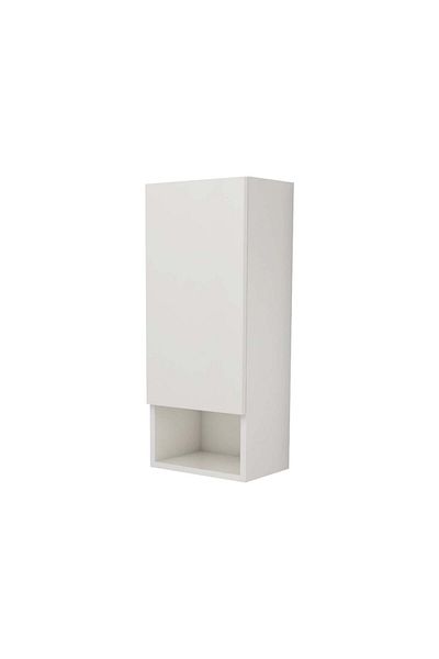haaus.ro Corp Baie Zed, Suspendat, 1 Usa, Alb lucios/Alb, MDF, L 30 x l 22 x 72 cm