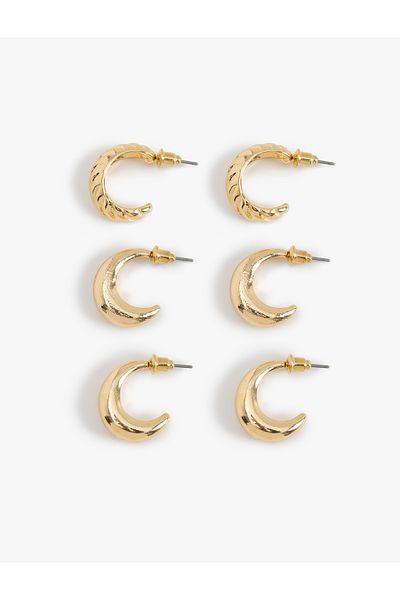 Koton Set of 3 Thick Hoop Earrings