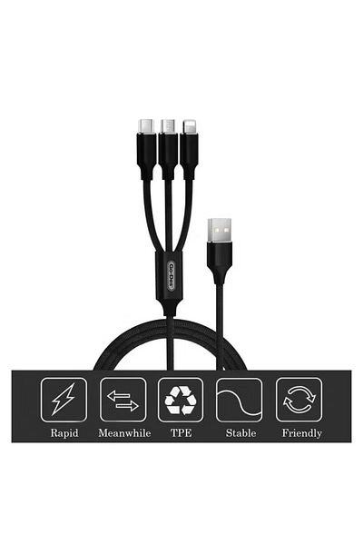 Go-Des Mobile Charger Power Adapter In 220v Out 5v or 9v Quick Charge 3.0 Micro USB Cable Fast Charger