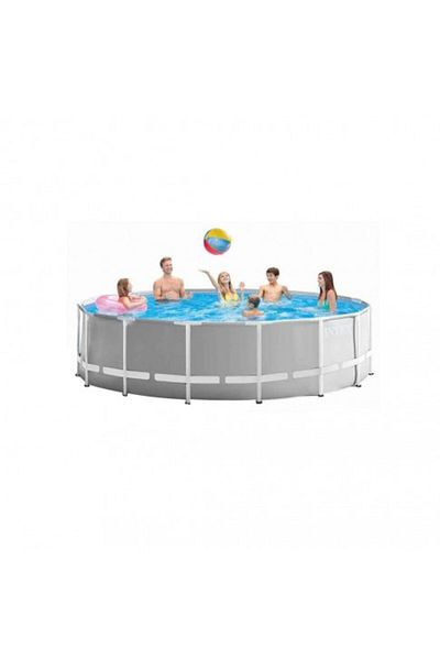 ideal STORE PRO MAX EDITION idealSTORE metal frame pool, Round, with filter pump and ladder, Dimensions