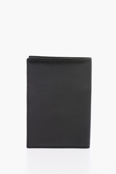 Corneliani Solid Color Leather Card Holder