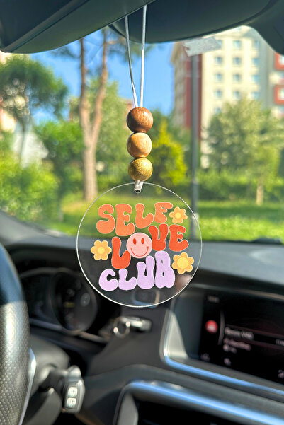 lusidadesign Self Love Club Tasarımlı Dikiz Aynası Süsü Hediye Kutulu Araba Süsü