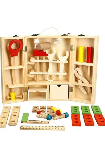 ideal STORE Little Master wooden workbench, 35 tools included, Cezarino