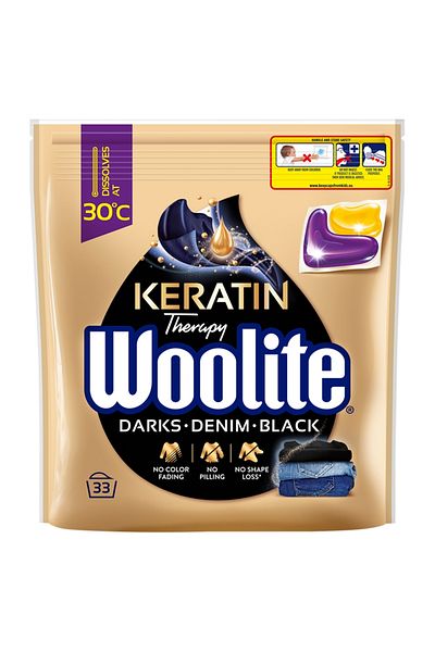 Woolite Dark laundry gel capsules with keratin 33pcs