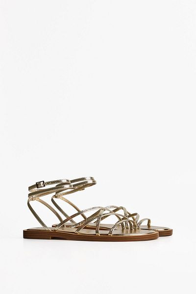 Bershka Flat multi strap sandals