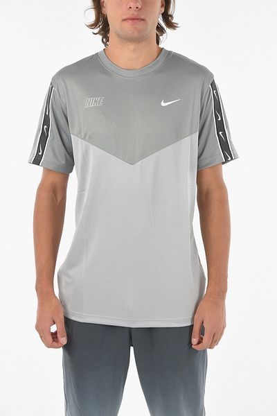 Nike Tricou bicolor cu imprimeu cu logo