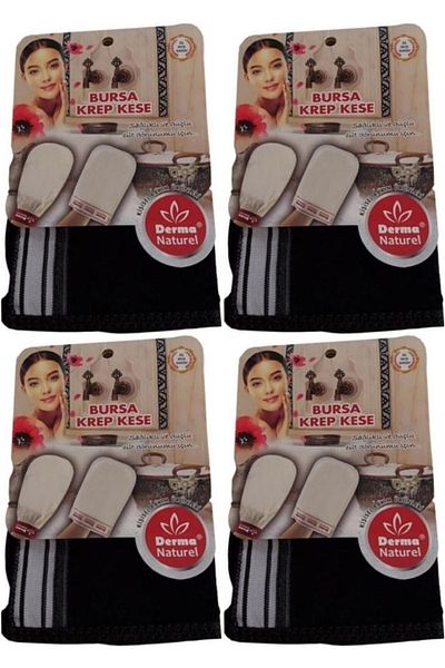 Derma Naturel Crepe Pouch - Black Ms-28 (Set of 4)
