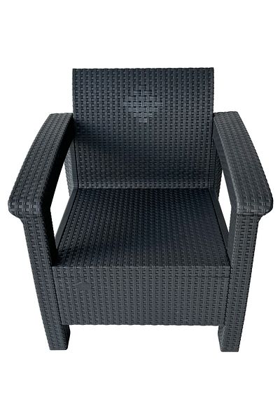 ideal STORE idealSTORE BellaVita Garden Furniture Set, with Sofa, 2 Armchairs, and a Table, Rattan Look, Assembled
