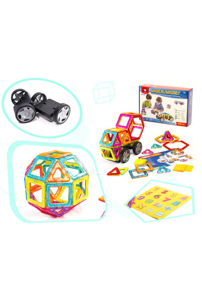 ideal STORE IdealStore Super Play Magnet Intelligent Construction Set, Includes 40 Multicolored Magnetic Pieces