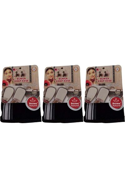 Derma Naturel Crepe Pouch - Black Ms-28 (Set of 3)