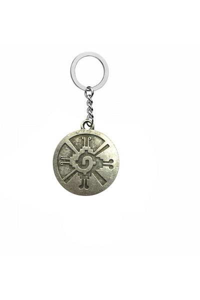 Herşey Nota Silver Color Hunab Ku Locket Unisex Keychain – Carrying Mayan Wisdom
