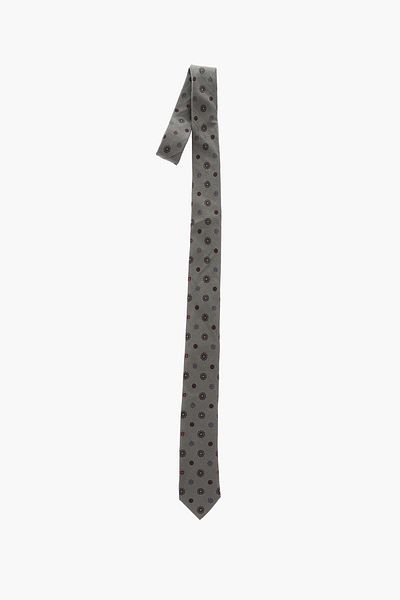 Corneliani Cc Collection Floral Patterned Silk Tie