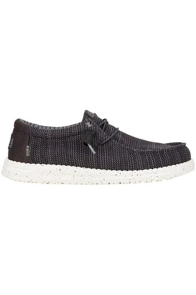 HEY DUDE Wally Stretch Sox Men's Shoes - Black / White