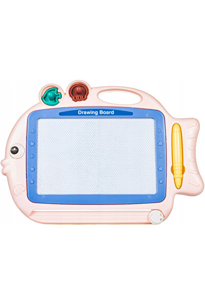 ideal STORE Tablita Magnetica Funny Fish idealStore, 4 Campuri Colorate, 2 St...