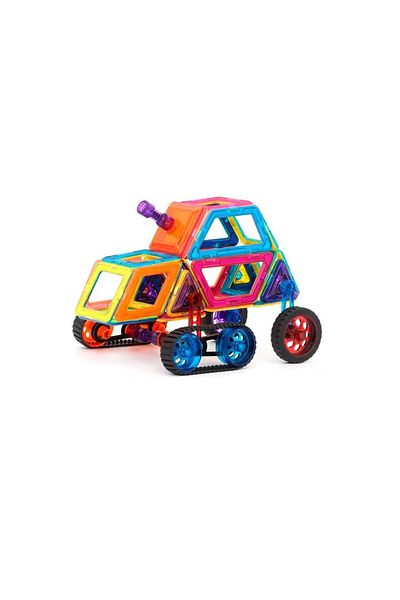 IDL IDL Transformer Construction Play Set with 46 magnetic pieces with the possibility of joining that can create