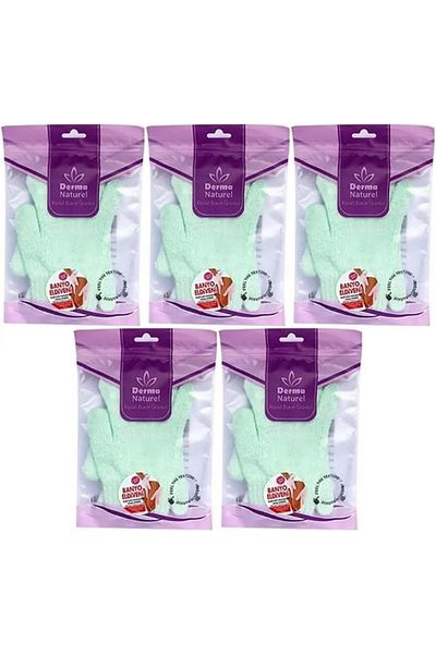 Derma Naturel Fingered Bath Glove Ms-23 (Set of 5)