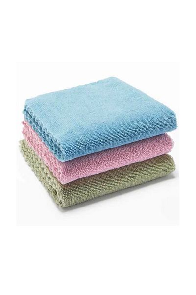 Vileda Set of 3 Vileda Microfibre 100% Recycled 22863 cleaning cloths, 30 x 30 cm, multifunctional