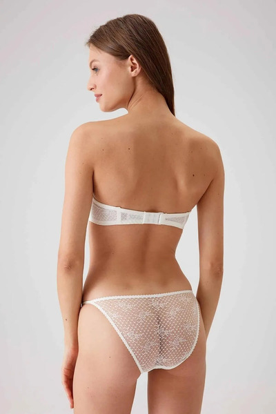 Pierre Cardin Underwire Strapless Push up Supported Padded Bra and Panty Set