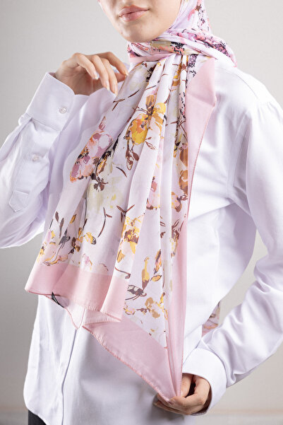 Akel Ψηφιακό μαλακό σάλι παστέλ μοτίβο λουλουδιών