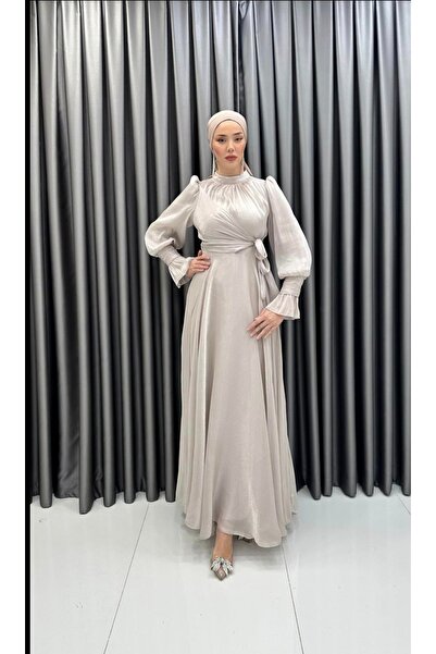 GÜZELLER Βραδινό φόρεμα Jan Jan από ύφασμα με πλαϊνή δέσμη για γάμο, αρραβώνα, ειδική περίσταση