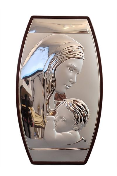 silvero Silver Icon of the Mother of God 27 x 16 cm