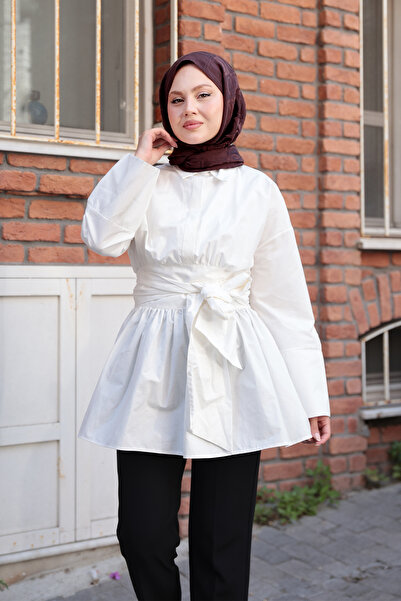 LOCCO Γυναικείο πουκάμισο Bali Poplin Λευκό