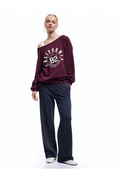 Koton Comfortable Fit Pocketed Spanish Leg Sweatpants with Elastic Waist