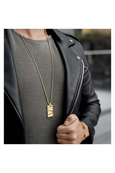 MBrands Men's military fashion medallion MBrands Dog Tag Gold